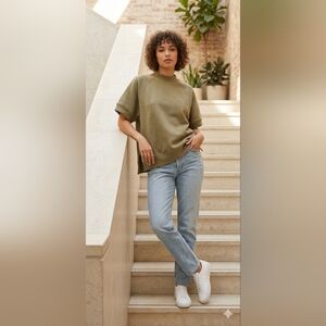 Fear of God Short-Sleeve Crewneck Sweatshirt - Olive